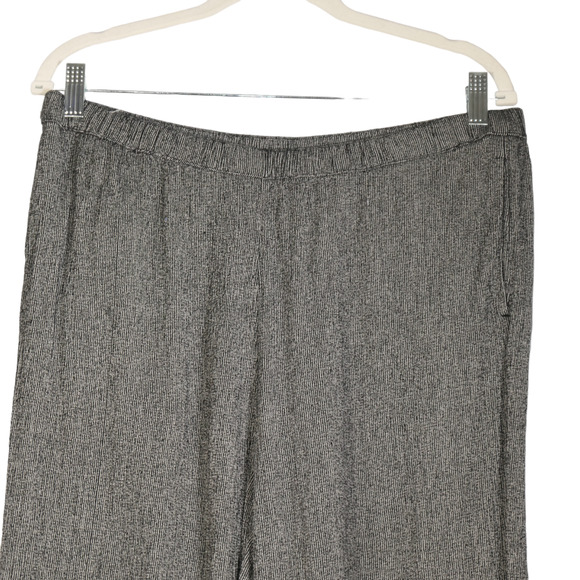 Coldwater Creek Pants Womens Petite Large PL Pull On Pockets Black White Cropped - Picture 3 of 10